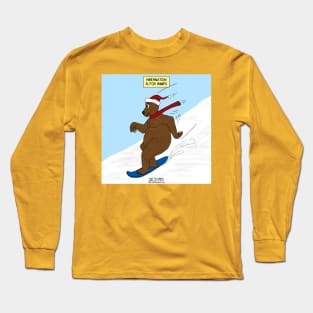 Bear on a Snowboard Long Sleeve T-Shirt